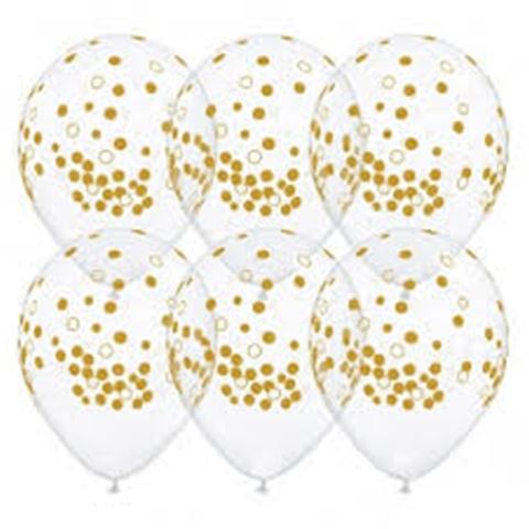 11 inch-es Confetti Dots Diamond Clear Lufi