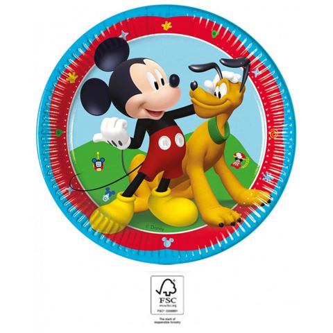Disney Mickey Rock the House papírtányér 8 db-os 20 cm