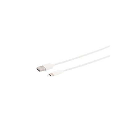 USB-A töltőkábel USB-C 2.0 ABS fehér 1 5 m