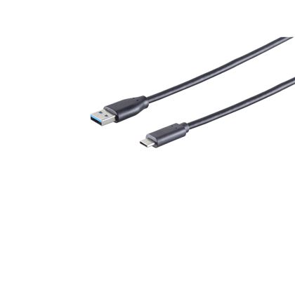 Cosaelctronics USB-A adapterkábel USB-C 3.0 fekete 1 m