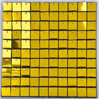 Flitteres falpanel négyzet 30 cm x 30 cm világos metál arany