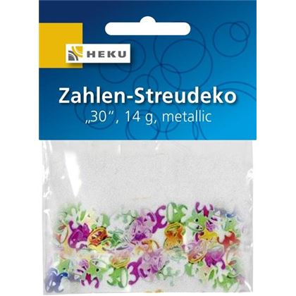 Heku 30-as számos színes születésnapi party konfetti - 14 gramm