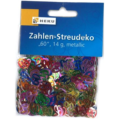 Heku 60-es számos színes születésnapi party konfetti - 14 gramm