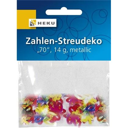 Heku 70-es számos színes születésnapi party konfetti - 14 gramm 725-70