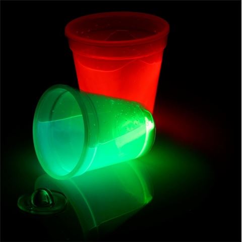 Világító pohár piros-zöld