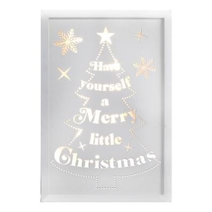 Oaktree LED-es dekor kép - Merry Litte Christmas