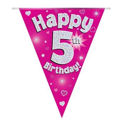 Oaktree Zászlófüzér - Pink 05th Happy Birthday - 3 9 méter