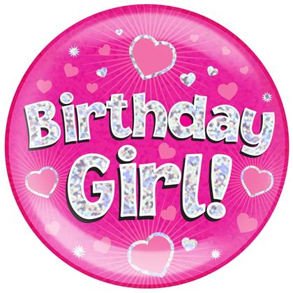 Oaktree Kitűző - Birthday Girl Óriás Pink