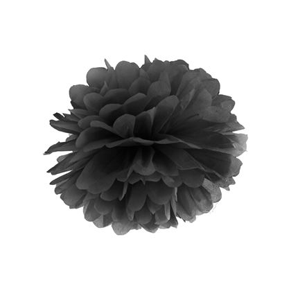 Pompom - Fekete 25cm