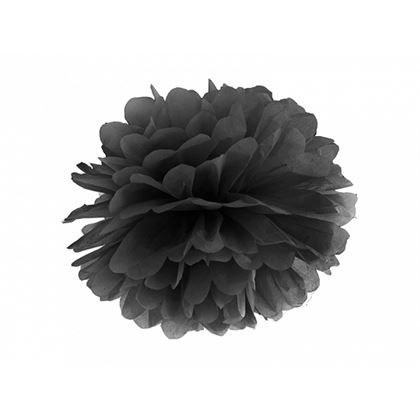 Pompom - Fekete 35cm