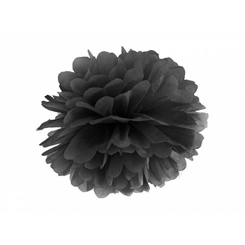 Pompom - Fekete 35cm