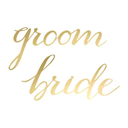 Székdekoráció - Groom Bride Arany színű