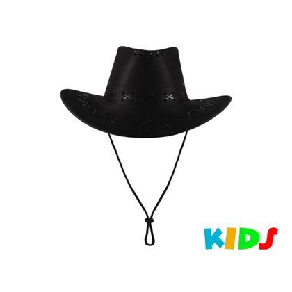 Cowboy kalap - Fekete Gyerek méret