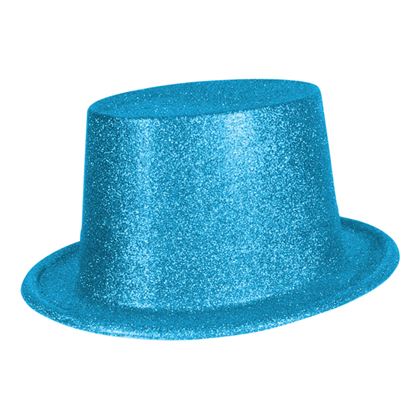 Cylinder kalap Csillogó - Kék