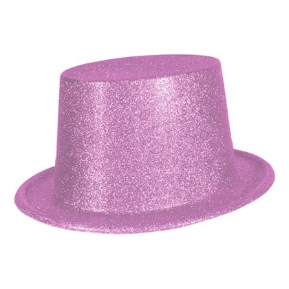 Cylinder kalap Csillogó - Rózsaszín