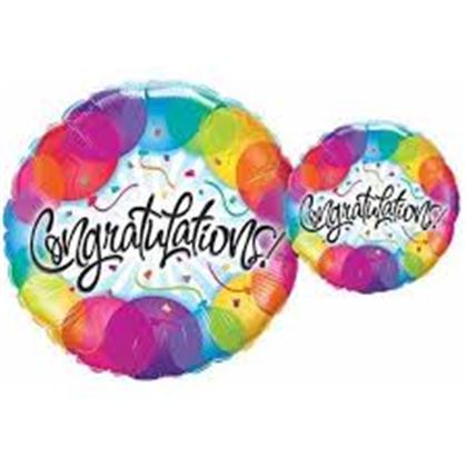 18 inch-es Gratulálunk - Congratulations Balloons Fólia Léggömb