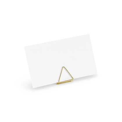 Ültetőkártya tartó - háromszög alakú arany