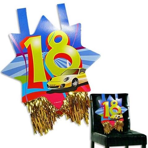 Székdekoráció - 18-as Számos Színes Születésnapi Party