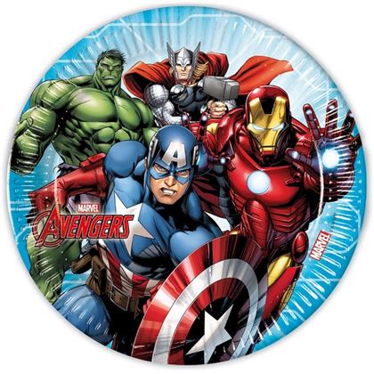 Bosszúállók - Mighty Avengers Parti Tányér - 23 cm 8 db-os