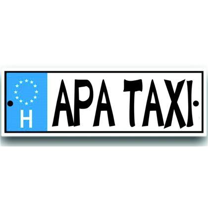 Rendszámtábla - Apa taxi 2