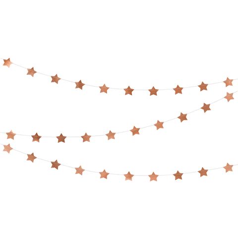 Girland - Csillagok Rosegold