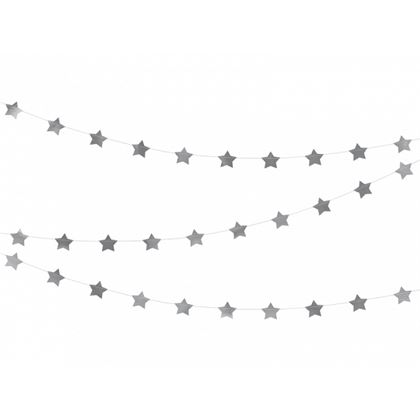 Girland - Csillagok ezüst
