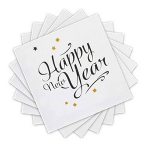 Happy New Year Golden Wishes Parti Szalvéta Szilveszterre