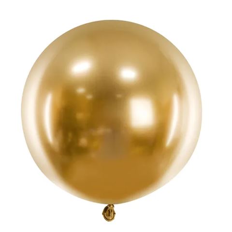 Léggömb - 60 cm átmérőjű lufi arany színben