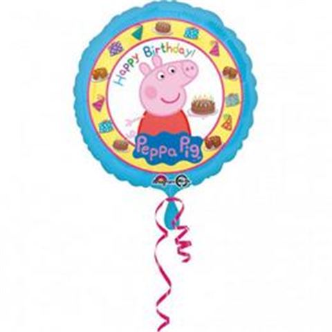 18 inch-es Peppa Pig - Peppa Malac Happy Birthday Szülinapi Fólia Lufi