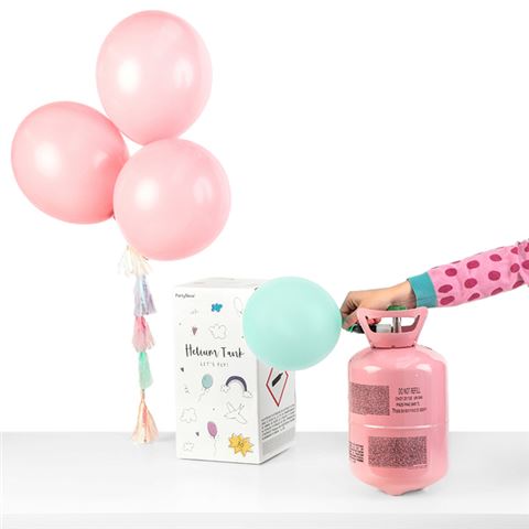 Hélium palack rózsaszín 30 léggömb