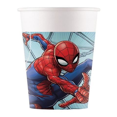Spiderman Team Up - Pókember Papír Parti Pohár - 200 ml 8 db-os
