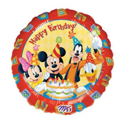 18 inch-es Mickey Friends Happy Birthday - Mikiegeres Szülinapi Fólia Lufi