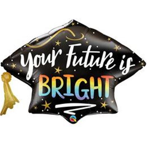 41 inch-es Your Future is Bright Grad Cap Fólia Lufi Ballagásra